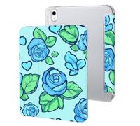 Penis Rose Flower Print Cute Tablet Case with Pencil Holder Unisex Slim Hard Protective Cover Compatible with iPad 9th/ 8th/ 7th