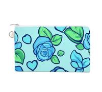 Penis Rose Flower Print Cute Zero Wallet for Women Men Lightweight Coin Pouch with Zippered
