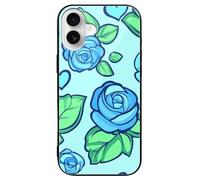 Penis Rose Flower Print Printed Phone Case Unisex Cute Trendy Glass Cellphone Protective Cover Compatible with iPhone 16/16 Pro/16 Pro Max/16 Plus/16 E