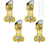 Penis Shaped Balloons, Hip-Hop Curly Big Dicks Large Funny Balloon For Adult Bachelorette Party