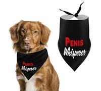 Penis Whisperer I Love Cock Dog Bandana Puppy Cat Scarfs Bibs Washable Triangle Kerchief Pet Gifts