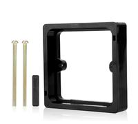 Penitue 1-Gang Black 20mm Single Socket Spacer, Wall Socket Spacer Wall Box Extender for Light Switches & UK Electrical Sockets DIY Installation Frame Plate