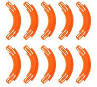 Penitue 10pcs Curved Track Connectors for Hot Wheels, 90 Degree Turn Race Track Corner Pieces Builder for Toy Car Racetrack Builder Components Parts Accessories Compatible with Hotwheels (Orange)