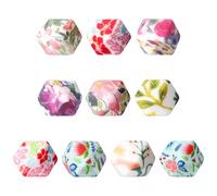 Penitue 10pcs Knitting Needle Stoppers, Silicone Point Protectors for 2.5-9mm Needles, Knit Needle End Caps Covers with Storage Box for DIY Knitting Accessories and Gadgets (Hexagon Print)