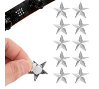 Penitue 10pcs Snowboard Stomp Pads, Iron Snowboard Grip Pad with Self-Adhesive Backing for Enhanced Traction & Control in Winter Snowboarding (Star Shape)