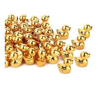 Penitue 150pcs Mini Resin Ducks, Glittering Miniature Ducks Decor Little Garden Landscape Animal Cake Dollhouse Decor Accesorios & DIY Craft Party(Gold 2)