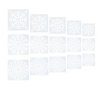 Penitue 15pcs Mandala Dot Painting Stencils, 3/4/5/6/8in Reusable Mandala Stencil Templates Set for DIY Crafts on Wood Canvas Rocks Walls & Fabric
