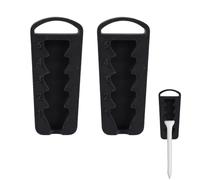 Penitue 2pcs Adjustable Golf Tee Height Tool, 5 Settings Precision Tee Lifter Height Setter Golf Training Aid Ball Badge Right Accessories for Consistent Swings Golfer Gifts