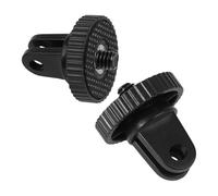 Penitue 2pcs Camera Tripod Adapter, Aluminum Alloy Black 1/4"-20 Conversion Mount Adapter for Tripod Suitable for Insta 360 Digital Camera and Other Standard 0.64cm/1/4in Accessories