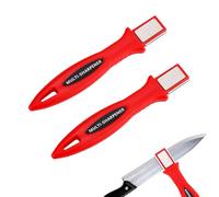 Penitue 2pcs Garden Tool Sharpener, Multi-Blade Sharpener Portable Sharpening Stone for Pruning Shears Scissors Knives Gardening Tools Outdoor Kitchen Tool Maintenance