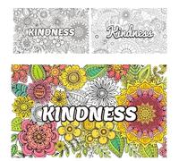 Penitue 2pcs Jumbo Mandala Coloring Posters, 100x60cm/39.37x23.62in Large Motivational Coloring Posters for Kids Adults Teens Art Craft Wall Party Supplies (Style 3)