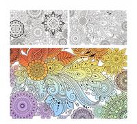 Penitue 2pcs Jumbo Mandala Coloring Posters, 100x60cm/39.37x23.62in Large Motivational Coloring Posters for Kids Adults Teens Art Craft Wall Party Supplies (Style 1)