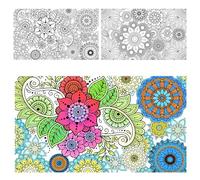 Penitue 2pcs Jumbo Mandala Coloring Posters, 100x60cm/39.37x23.62in Large Motivational Coloring Posters for Kids Adults Teens Art Craft Wall Party Supplies (Style 2)