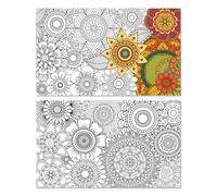 Penitue 2pcs Jumbo Mandala Coloring Posters, 100x60cm/39.37x23.62in Large Motivational Coloring Posters for Kids Adults Teens Art Craft Wall Party Supplies