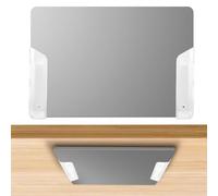 Penitue 2pcs Under Desk Laptop Mount, Wall & Under Desk Laptop Holder with Screws Clear Tablets Shelf Storage for Devices up to 3.2cm/1.26in Thick MacBook Keyboards