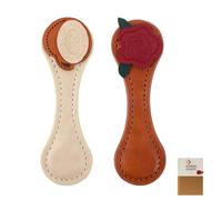 Penitue 2pcs Vintage Magnetic Bookmarks for Women, Durable Leather Magnetic Book Clips in Flower Coffee Cup Design Cute Reading Accessories for Book Lovers