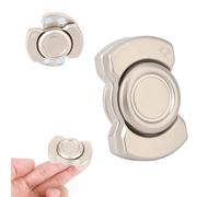 Penitue 3-in-1 Fidget Toy for Adults, Durable Spinner Magnetic Clicker Rotating Fingertip Toys Funny Focus Quite Tool Suitable for Adults Teen Boys Kids (Silver)