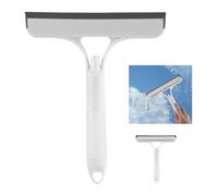 Penitue 3 In 1 Window Cleaning Scraper with Spray Bottle, Multifunctional Glass Scraper Mirror Squeegee Window Cleaning Tool for Home Kitchen Car Windshield (White)