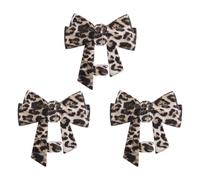 Penitue 3 Pcs Bow Straw Cover Caps, 0.4in Silicone Leopard Print Bow Straw Toppers Reusable Cute Cup Accessories with Storage Case for Stanley 30&40oz Cup