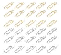 Penitue 30pcs Metal Pen Clips for Notebooks, 7x1.9cm/2.76x0.75 Inch Papers Paperclip Pen Holders for Books Journals Planners Office & School Supplies (Gold, Silver)