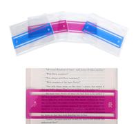 Penitue 4pcs Mahjong Card Sleeve & 4 Line Finders, Mahjong Card Sleeve Positioning Set Protector Holder Accessories Quickly Identify Winning Reader Marker for Beginners Players Gift (Pink & Blue)
