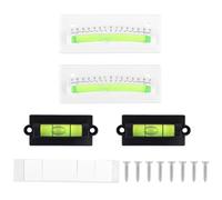 Penitue 4pcs RV Level Bubble, Precision Camper and Trailer Bubble Level Gauge Stick-On or Screw Mount Spirit Leveling Stabilization Levelers for Travel Trailer Truck RV Exterior Parts Accessories