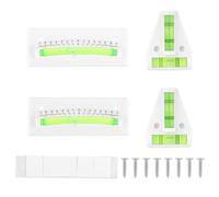 Penitue 4pcs RV Level Bubble, Rectangular and T-Type Camper Trailer Small Level Gauge Kit Stick-On or Screw Mount Mini Levelers for RV Camper Truck Travel Trailer Motorhome Tripod Leveling System