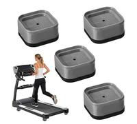 Penitue 4pcs Treadmill Incline Riser Blocks, Stackable Height Adjustable Incline Blocks Non-Slip Upgrade Ramp for Home Gym Leveling & Uphill Workout Treadmill Accessories(Grey)