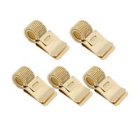 Penitue 5pcs Metal Pen Holder Clips, Portable & Adjustable Spring Loop Pen Organizer for Notebook Clipboard Journal Planner Office School Supplies (Gold-Colored)
