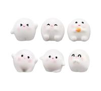 Penitue 6pcs Cute Sprite Car Decor, Car Dashboard Decorations Accessories Dripping Glue Mini Sprite Statue Ornament for Dashboard Rearview Mirror