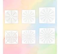 Penitue 6pcs Mandala Dot Painting Stencils, 5/6/7in Reusable Mandala Dotting Stencil Templates Tools Set for Wood Canvas Rocks Walls & Fabric DIY Painting Crafts
