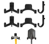 Penitue 6pcs Storage Shed Tool Hooks, J U V-Shape Garage Hooks Compatible with Suncast/Craftsman Wall Organization Shed Storage Accessories for Organizing Tool Saving Space