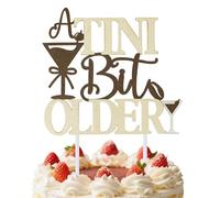 Penitue A Tini Bit Older Cake Topper, Espresso Martini Theme Party Decoration Glitter Cupcake Decor for Bachelorette Tiny Bar Cocktail Birthday Party