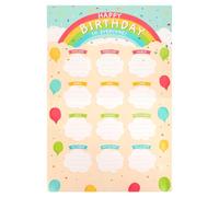 Penitue Birthday Calendar Chart, Colorful Happy Birthday Poster Calendar with Confetti Design Reusable Classroom Bulletin Board Decoration for School Back to School Teacher Supplies (Style 2)