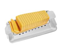 Penitue Butter Slicer Cutter, Stainless Steel Wire Cheese Block Slicer with Tray Dishwasher Safe Multipurpose Handheld Food Cutter Tool for Kitchen Butter Cheese & Soft Fruits (Silver)