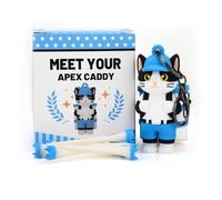 Penitue Cat Caddie Golf Tee Holder, Including 8 Golf Ball Tees Creative Cute Cat Holder Set for Women Men Golfers Attaching to Backpack Shoulder Bag Belt
