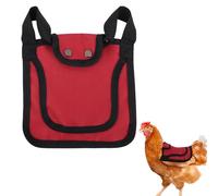 Penitue Chicken Saddle for Hens, Outdoor Hen Apron with Adjustable Strap Poultry Protection Feather Protector Accessories for Back & Sides (Red)