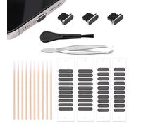 Penitue Dust Plug Set for iPhone, 4pcs Lightning Charging Port Anti-Dust Cap with Speaker Covers for iPhone Lightning Port 14 13 12 11 Pro Max SE XS Max/XS/XR/X 8 7 iPad Air Mini