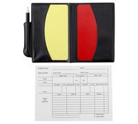 Penitue Football Referee Kit Accessories, Yellow Red Cards with Card Storage Wallet Record Paper Pencil Professional Warning Ref Set for Soccer Volleyball Basketball Sports Matches & Training Things