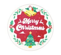 Penitue Merry Christmas Ceramic Ornament, 7.4cm/2.9 Inch Personalized Round Keepsake Car Hanging Decoration for Christmas Tree Winter Holiday Friends Coworkers Teachers Employee Thank You Gift