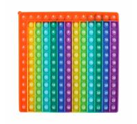 Penitue Rainbow Multiplication Table Game 12x12, Interactive Multiplication Facts Learning Tool Educational Math Chart for Classroom & Home School Kids Learning Toys (Orange Edge)