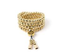 penixon Self Defence 108 Buddha Beads Necklace Chain (Full Brass)
