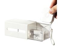 Penlimly Bathroom Wall Storage,Two-Way Self-Adhesive Container | Cotton Pads Swabs Holder,for Vanity Office Makeup Bedroom Dorm Living Room Kitchen Cosmetics Jewelry