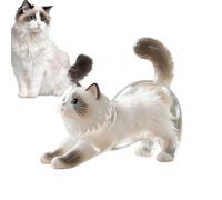 Penlimly Cat Hair Key Chain,Pet Refillable Hair Keyring - Acrylic Pendant Clear Memorial Key Chain for Men Collection Backpack Purse Bag Women Charm