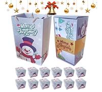 Penlimly Christmas Bounce Box,Merry Christmas Holiday Cash Holder Box | Folding Party Supplies for Holiday Birthday Valentine's Day Kids Celebration Bakers Family Corporate Cookie