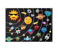 Penlimly Felt Story Board Set for Kids, 105x75cm Dinosaur/Farm Animals/Solar System/Animals Storytelling Board for Kids, Preschool Learning Interactive Storytelling Teaching Felt Toys Toddler