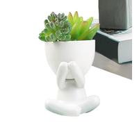Penlimly Figure Flower Vase - Small Figure Ceramic Creative Table Top Display Flowerpot Vase,Plant Pot, Human Body Shaped Pots for Mini Plants and Other Air Plants