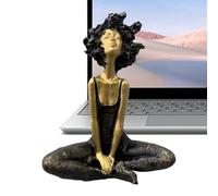 Penlimly Girl Figurines Home Decor - Afro Girl Collectible Figurines Table Decor | Resin Sculpture Home Decorations for Birthday Bedroom Cabinet Apartment Dorm Shop Restaurant Hotel Bookshelf