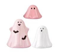Penlimly Halloween Ghost Figurine | Light up Halloween Ghost Figurine | Cute Resin Ornaments for Desk Fireplace Mantel Porch Windowsill Haunted House
