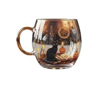 Penlimly Halloween Mugs,Haunted Path Glass Coffee Cups - Beverage Containers Party Supplies - for Restaurant Apartment Farmhouse Kitchen Hotel Home